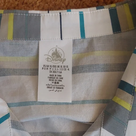 Disney Haunted Mansion Multicolor Striped Button Down Shirt - Picture 3 of 9